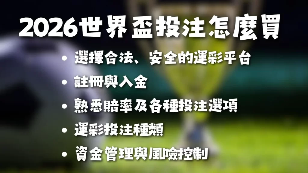 世界盃投注 世界盃下注 世界盃運彩