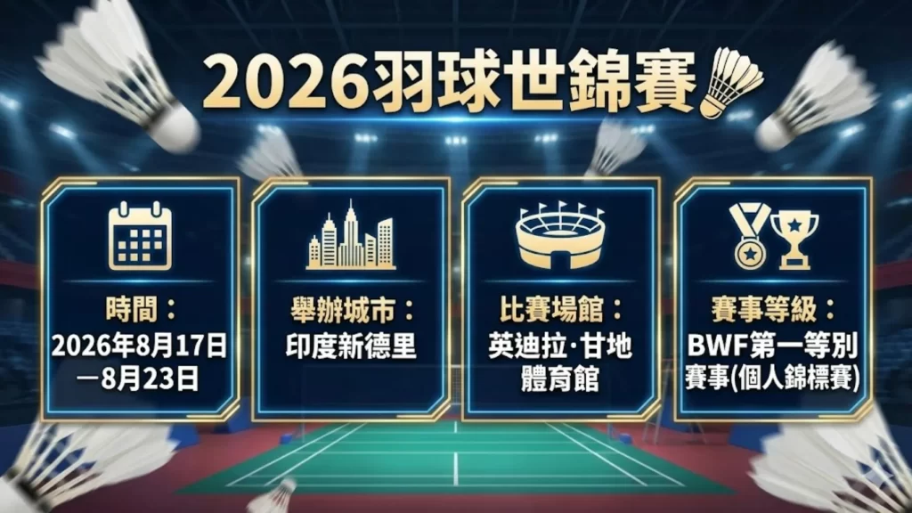 2026羽球世錦賽時間