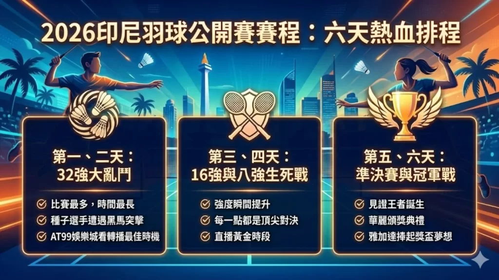 2026印尼羽球公開賽賽程