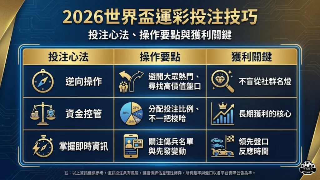 世界盃運彩投注