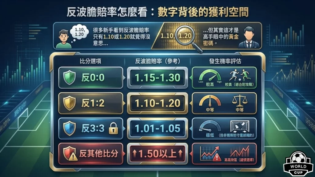 反波膽 反波膽意思 反波膽賠率 反波膽投注 反波膽技巧