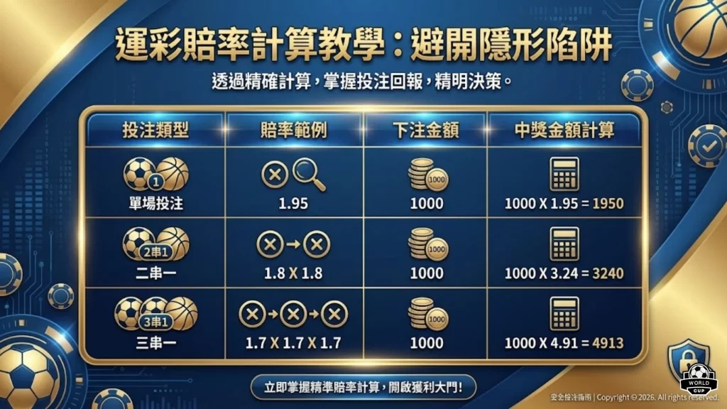 運彩賠率計算教學