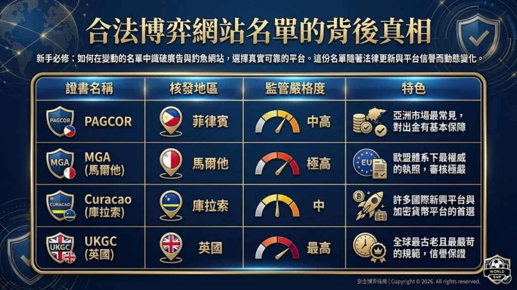 合法博弈網站名單