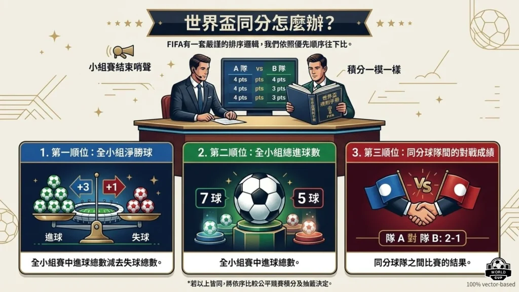 足球同分排名順序