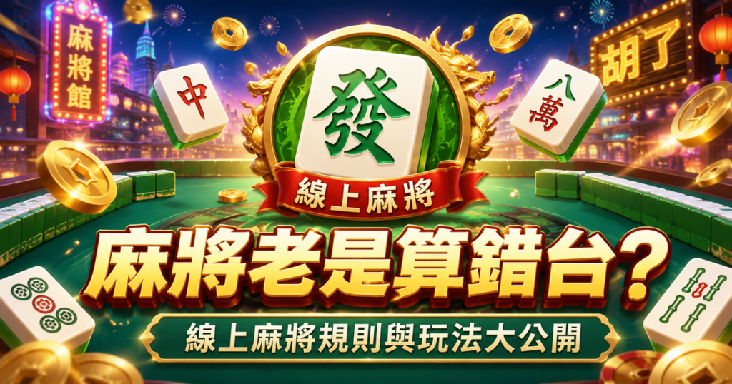 麻將規則, 麻將台數, 線上麻將, 麻將玩法, 3A娛樂城